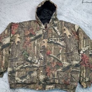 Yukon Jacket‎ Mens XL Camo Hooded Break Up Infinity Woodlands Pockets Hunting